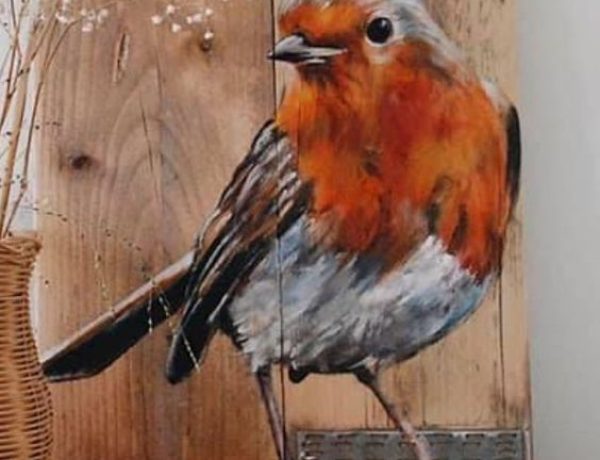 przykładowa grafika wydrukowana na drewnie